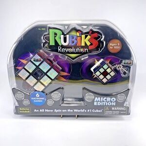 Rubik's Revolution With Micro Edition Electronic Keychain Game New In Box 2007